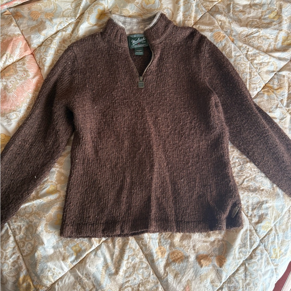 Woolrich Chocolate Crew Neck Sweater